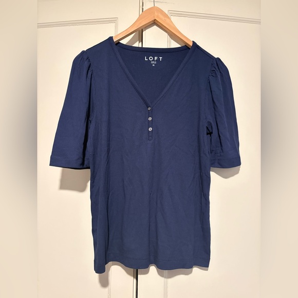 LOFT Tops - LOFT Deep Blue Short Sleeve Top